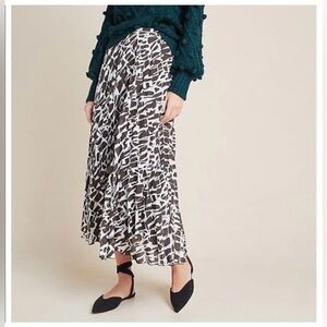 Anthropologie Maeve Asymmetrical Black and White Skirt